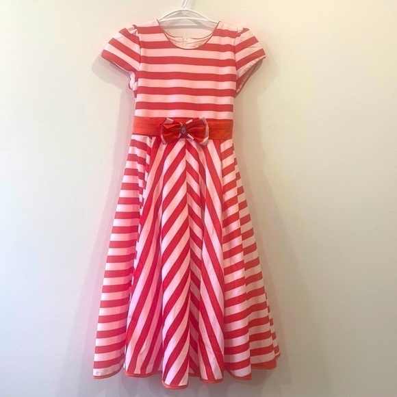 Nwt Youth Richie House Dress Red And White Stripes - Picture 1 of 12